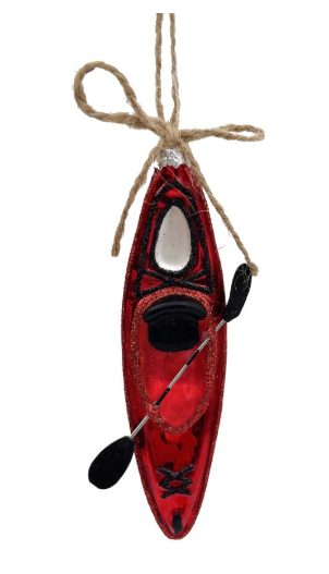GLASS CANOE 6″ RED GLITTER