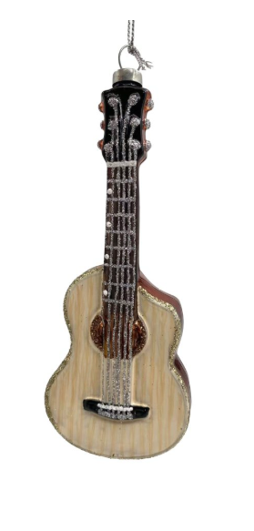 GLASS CLASSIC GUITAR 2″X6″ BROWN/SILVER ACOUSTIC STYLE