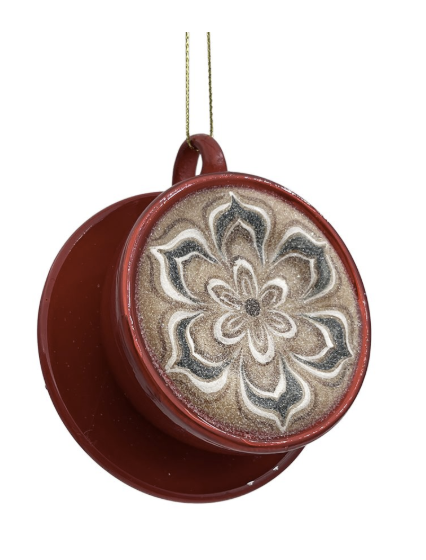 GLASS COFFEE 3″ RED