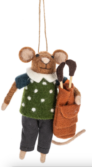 Mouse Golf Ornaments