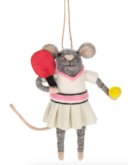 Mouse Pickleball Ornaments