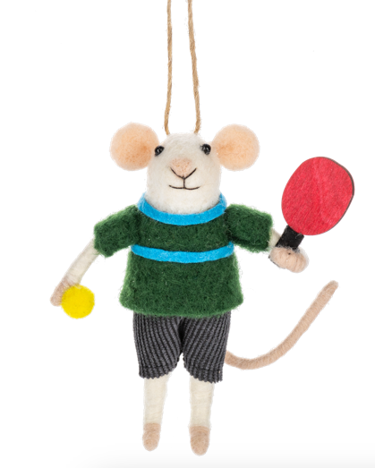 Mouse Pickleball Ornaments