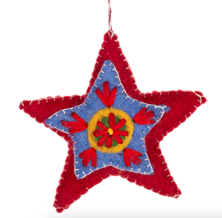 Embroidered Holiday Icon Ornaments