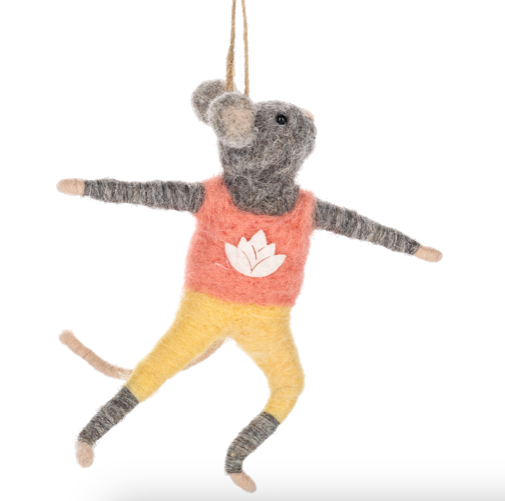 Mouse Yoga Ornaments
