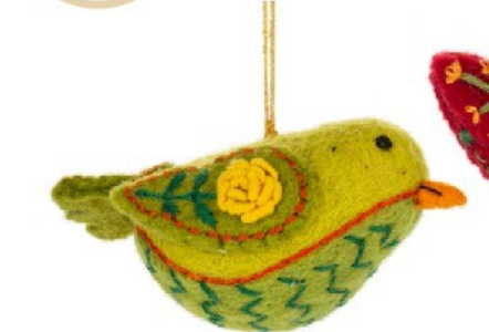 Wool Bird Ornaments