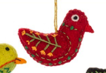 Wool Bird Ornaments