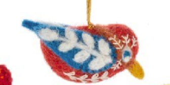 Wool Bird Ornaments