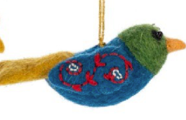 Wool Bird Ornaments