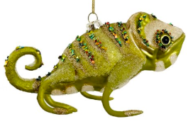 Glass Chameleon Ornament