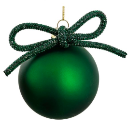 Glass Shiny Ball With Bow