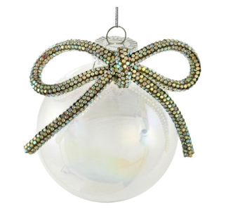 Glass Shiny Ball With Bow