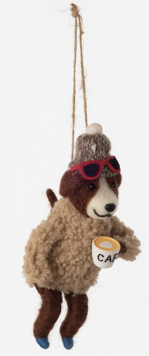 Ski Break Dog Ornament