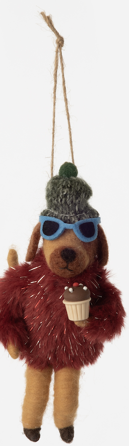 Ski Break Dog Ornament