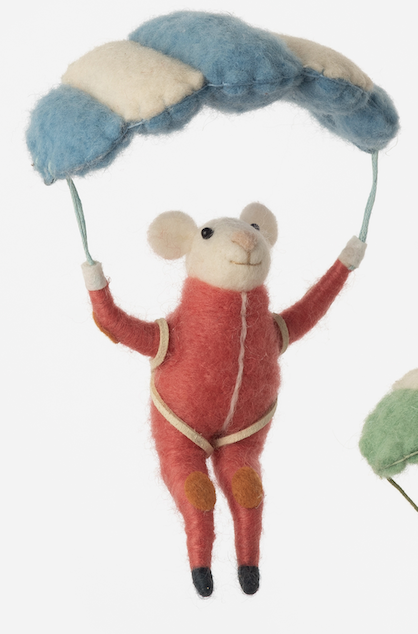 Parasailing Mice Ornament
