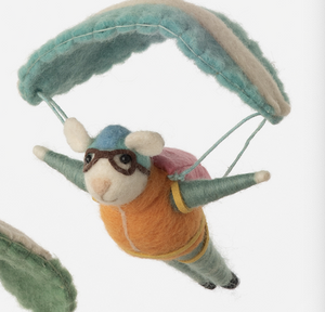 Parasailing Mice Ornament