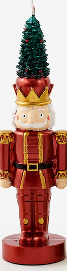 Nutcracker with Tree Candle