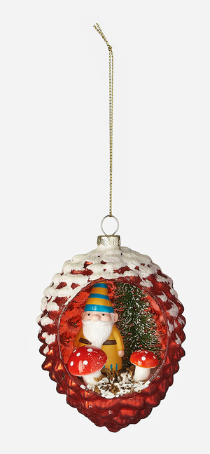 Gnome Pinecone Ornament