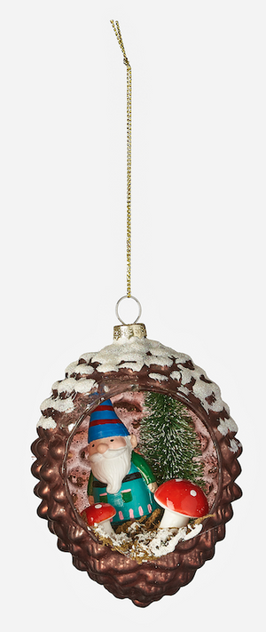 Gnome Pinecone Ornament