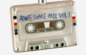 VCR, Mix Tape, and Polaroid Ornament