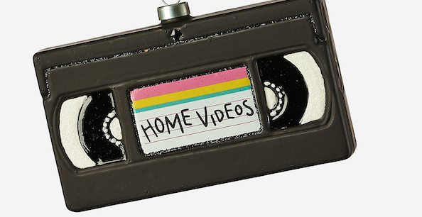 VCR, Mix Tape, and Polaroid Ornament
