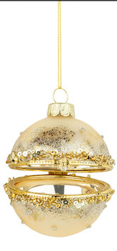 Glass Keepsake Ornament in Gold