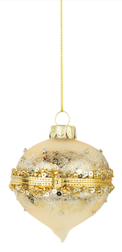Glass Keepsake Ornament in Gold