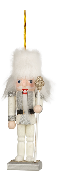 Painted Wood Nutcracker Ornament