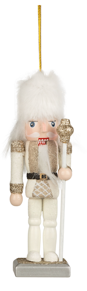 Painted Wood Nutcracker Ornament