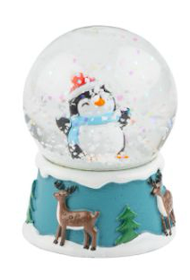 Mini Snow Globe - Blue, 2.5"