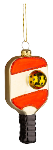 Glass Pickball Paddle Ornament