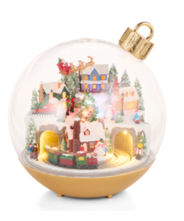 Animated and Musical Winter Town Scene