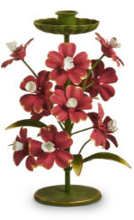 Metal Floral Candlesticks