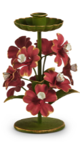 Metal Floral Candlesticks