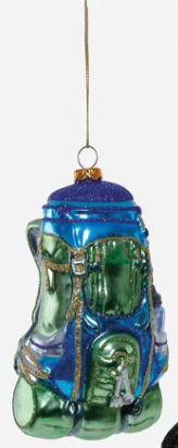 Camping Equipment Glass Ornament