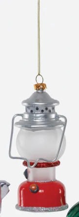 Camping Equipment Glass Ornament