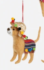 Mexican Chihuahua Wool Ornament
