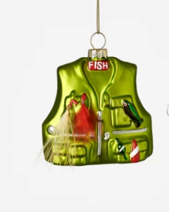 Fishing Glass Ornament