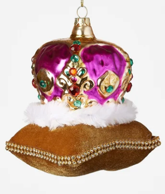 Crown Glass Ornament