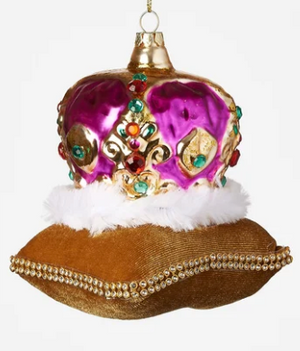 Crown Glass Ornament