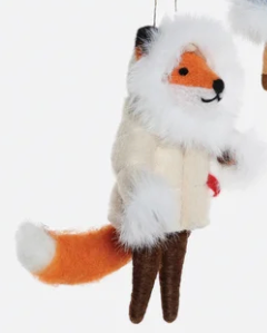 Winter Animal Wool Ornament