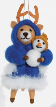 Winter Animal Wool Ornament