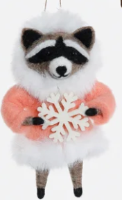 Winter Animal Wool Ornament