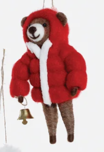 Winter Animal Wool Ornament