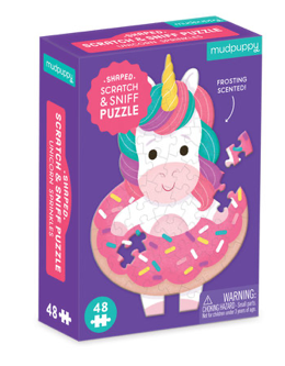 Unicorn Sprinkles 48 Piece Scratch and Sniff Shaped Mini Puzzle