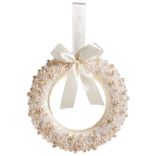 13" Pearl wreath ornament