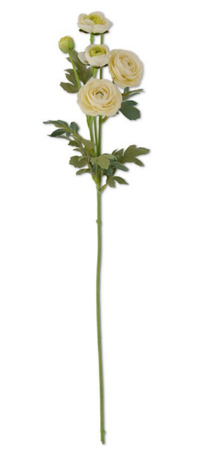 white ranunculus artificial flower