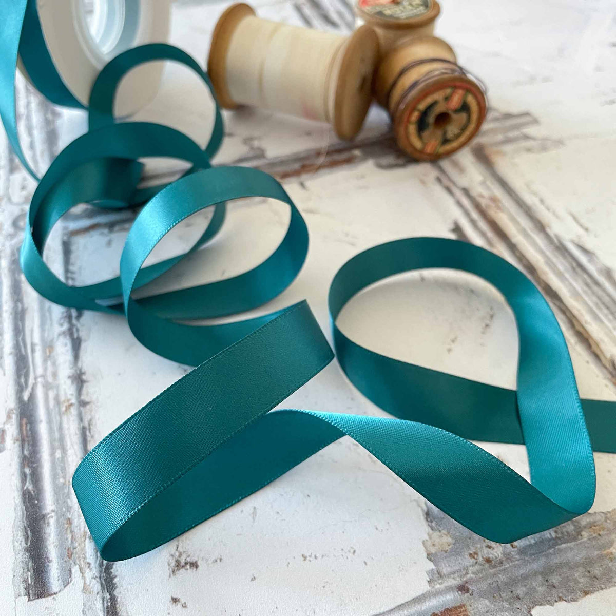 16mm Teal Satin Ribbon - 10 Meter Roll