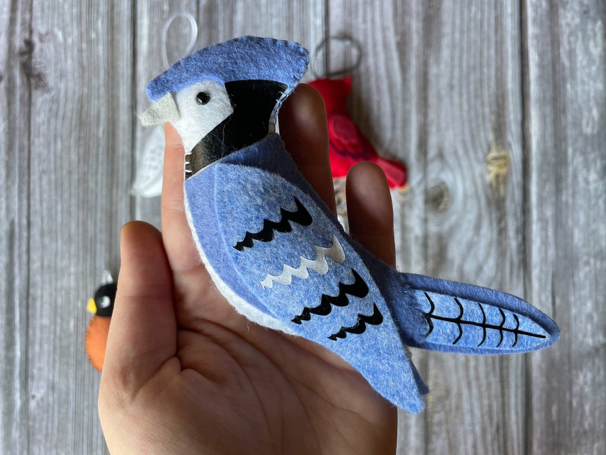 Blue Jay - Felt Ornament