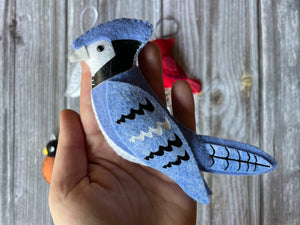 Blue Jay - Felt Ornament