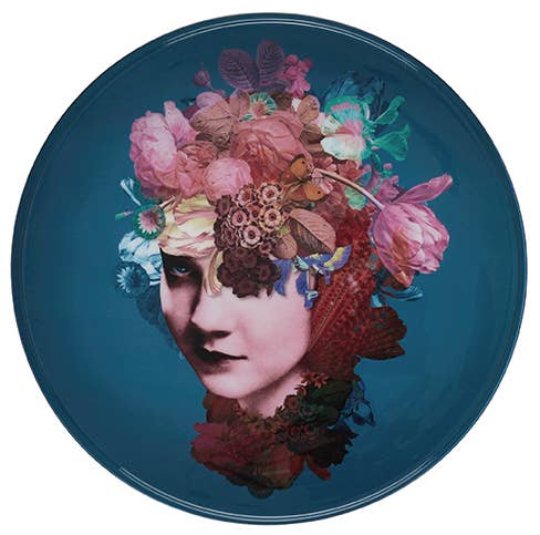 Mary Jane Round Metal Tray